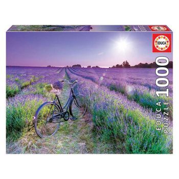 Educa-1000 Bicicleta En Campo De Lavanda, Color Variado (19255)