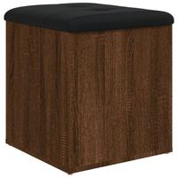 banco de almacenaje color roble marron 42 x 42 x 45 cm madera contrachapada dec024736