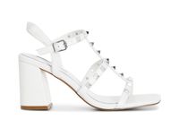 sandalias de piel con tachuelas white
