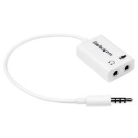 adaptador de auriculares con microfono startech muyhsmffadw 35mm 4 pines a 2x 35mm