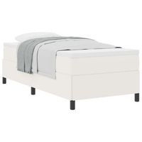 cama tapizada 203x83x35 cm  - crema