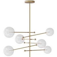 lampara de techo bolas - lampara colgante de diseno - blun dorado