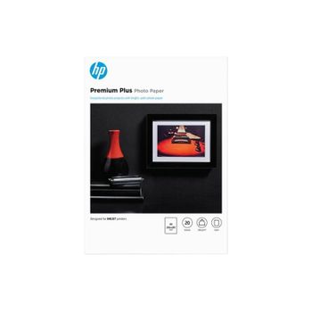 Papel fotográfico HP Premium Plus satinado 300 g/m2 A4 20 hojas
