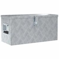 caja de aluminio 615x265x30 cm plateada vidaxl