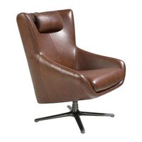 sillon giratorio piel marron conac angel cerda 5089 76x90x100