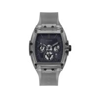 guess reloj hombre caja de policarbonato pulsera silicona de color gris resistente al agua 5 atm gw0203g9