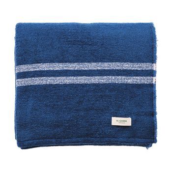 Manta De Punto De Pa Y Acrílico  El Ganso 140x190cm 340gr Azul