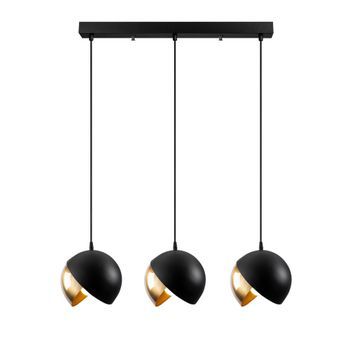 Lámpara De Techo Berceste-252-s1 Oro Negro Metal Diámetro 70x114 Cm