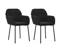 vidaxl sillas de comedor 2 unidades terciopelo negro