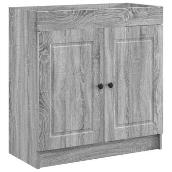 Cabinet Debajo Del Fregadero Sonoma Gris 78,5 X 37,5 X 81 Cm Vidaxl