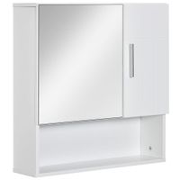 armario con espejo 54x152x553 cm blanco