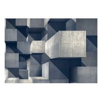 papel pintado 3d - ciudad de hormigon 150x105 cm