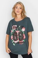 yours camiseta gris algodon london soho mujer curvy y tallas grandes yours