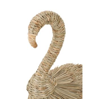 Flamenco rosa decorativo de hierba natural beige 50 x 40 x 125 cm