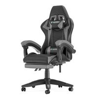 silla gamer regulable en altura con reposapies y cojin lumbargris rattantree