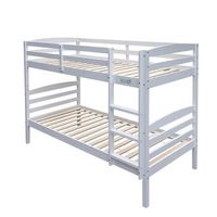 litera evolutiva 90x200 cm boy  madera maciza  blanca  incluye somier