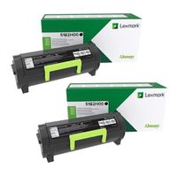 lexmark 51b2h00 black original high capacity toners twin pack 2 pack