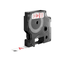 cinta rotuladora d1 12mmx7m rojoblanco dymo s0720550