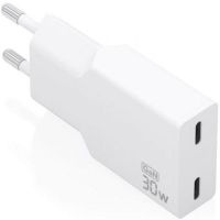 cargador aisens a110-1003 gan 30w 2xusb-c blanco carga rapida