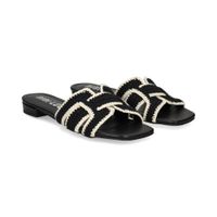 bibi lou sandalias planas mujer - negro talla 37