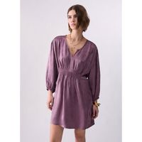 liu jo vestidos vestido corto en saten jacquard para mujer