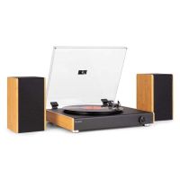 tocadiscos audizio rp335bb 80w rms bluetooth 53 usb mp3 madera bambu