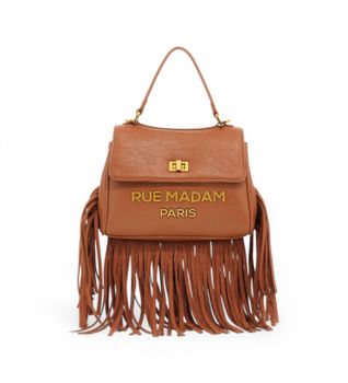 RUE MADAM PARIS para mujer. 1541 Bolso Les Jours XS Fringes marrón (OSFA), Casual, Poliuretano