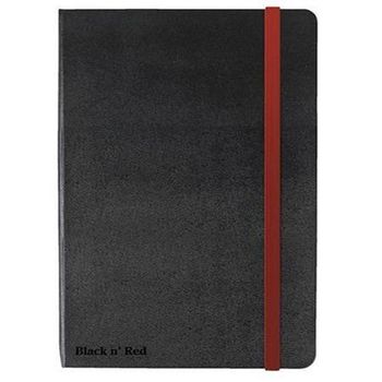Black n Red (A5) Book Casebound Journal Notebook 90g/m2 Ruled and Numbered 144 Pages
