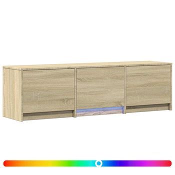 Mueble De Tv | Mueble De Salón | Gabinete De Tv Con Led Con Led Roble Sonoma 140 X 34 X 40 Cm