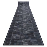 alfombra de pasillo con refuerzo de goma  tribe antracita 67cm 67x750 cm