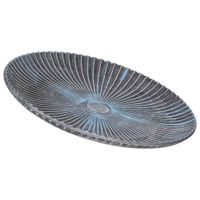 bandeja de decoracion de madera azul 30x30x3 cm