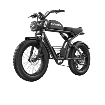 Bicicleta Eléctrica De Ruedas Anchas Kickwey K7, 48v 23ah De Largo Alcance, Estilo Ciclomotor, Negra