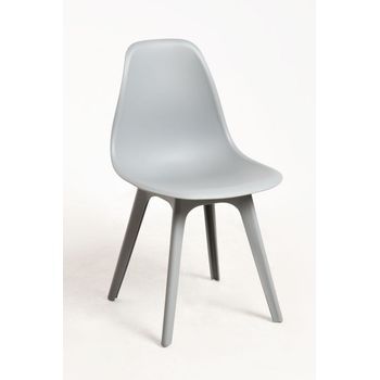 Pack 4 Sillas Kelen Suprym De Polipropileno 82*46.50*39 Cm - Gris Claro