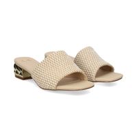 exe sandalias con tacon mujer - beige talla 41