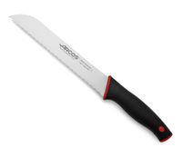 cuchillo panero hoja serrada de 200 mm mango negro rojo