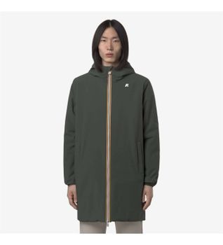 K-way para hombre. K6128WW Chaqueta Jacob ST Warm reversible verde, gris (XL), Casual, Poliéster