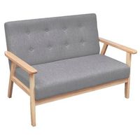 conjunto de 2 sofa de salon  sofa de descanso tela gris claro