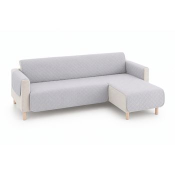 Funda Chaise Longue Acolchado Mallorca Gris Perla Derecha, 280cm