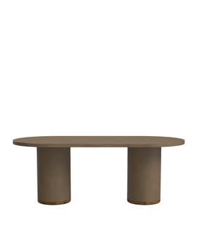 Mesa de comedor de microcemento en color tierra 220 cm