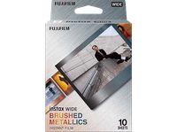pelicula fotografica - fujifilm instax wide brushed metal pack de 10 metal