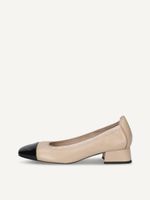 caprice pumps beige made of leather with trapeze heel size 405