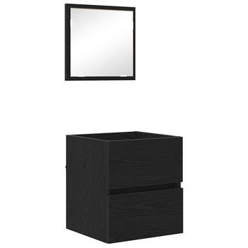 Mueble De Cuarto De Baño Roble Negro 41 X 38,5 X 45 Cm