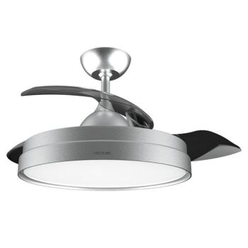 Cecotec EnergySilence Aero 4280 Invisible Steel Ventilador de Techo con Aspas Retráctiles y Luz 40W