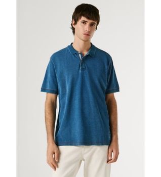 Pepe Jeans para hombre. PM5400077 Polo Callum azul (XL), Casual, Algodón, Manga corta
