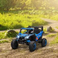 coche electrico para ninos 12v con 2 motores azul aiyaplay
