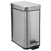 papelera rectangular de cierre suave acero inoxidable 5l