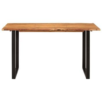 Mesa De Comedor - Mesa De Cocina De Madera Maciza De Acacia 140x70x76 Cm