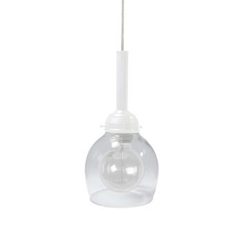 Lámpara de suspensión vidrio  blanco D15 cm