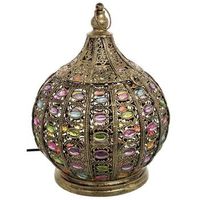 lampara de metal cristal acrilico de colores d27x33h cm