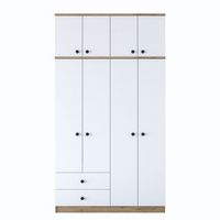 armario ba121-2696 blanco nogal 120x2168x425 cm